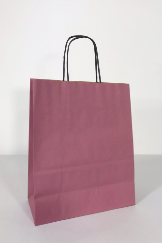 25x12x31 Baskılı Kraft Kağıt Çanta Lila