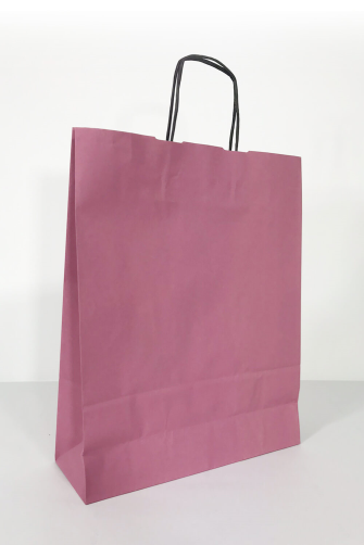 32x12x41 Baskılı Kraft Kağıt Çanta Lila