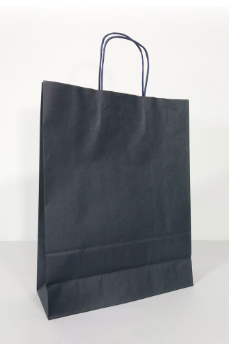 32x12x41 Baskılı Kraft Kağıt Çanta Lacivert