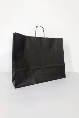 50x13x40.5 Siyah zeminli Kraft Kağıt Çanta